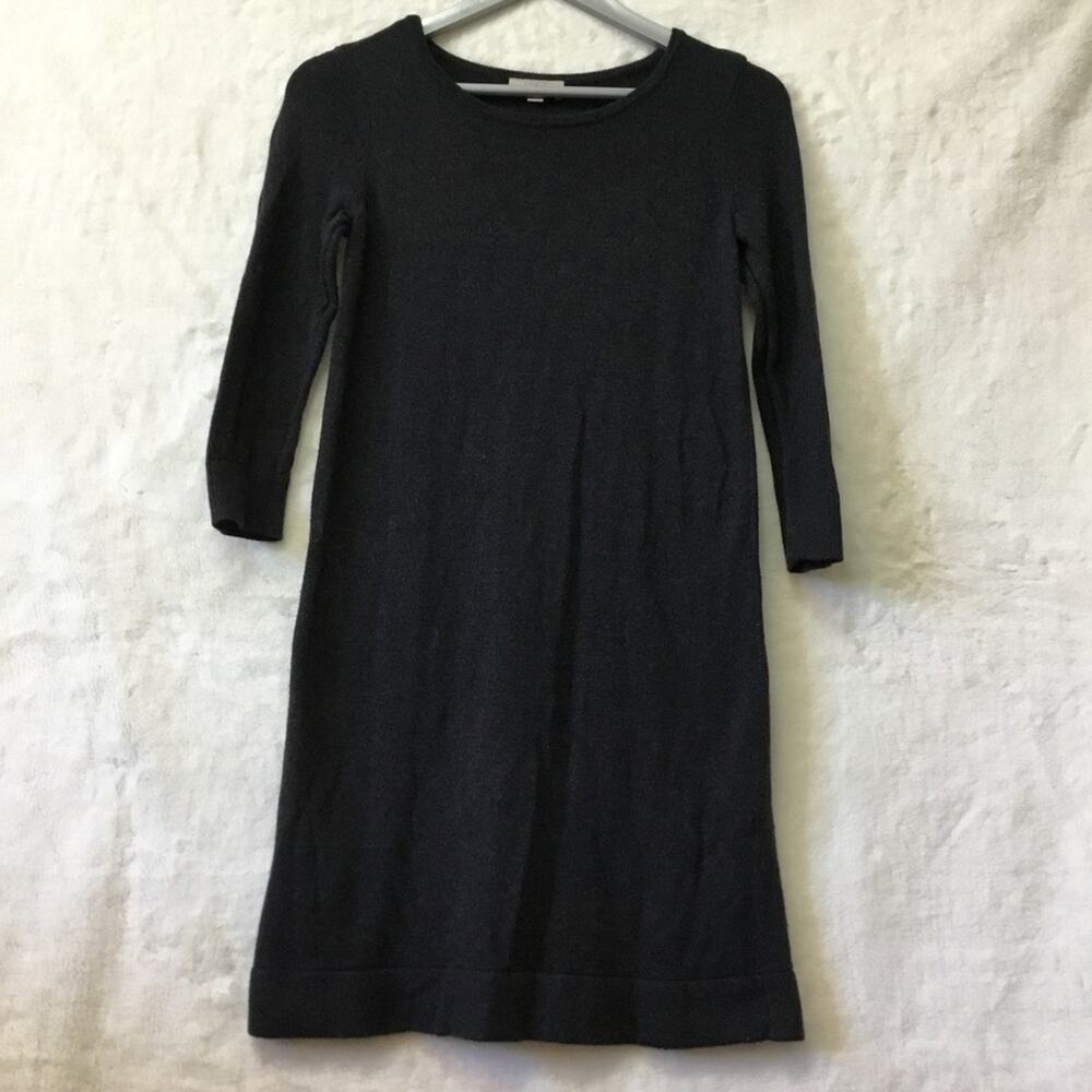 Loft Gray Long Sleeve Sweater Dress - Picture 2 of 9